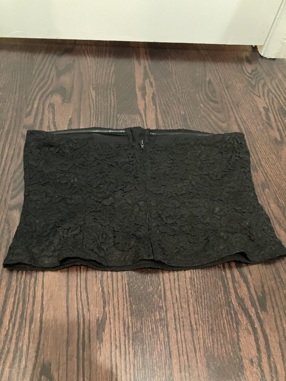 H&M Women's Black Lace Strapless Bustier Corset Top Size Large Coquette NWT